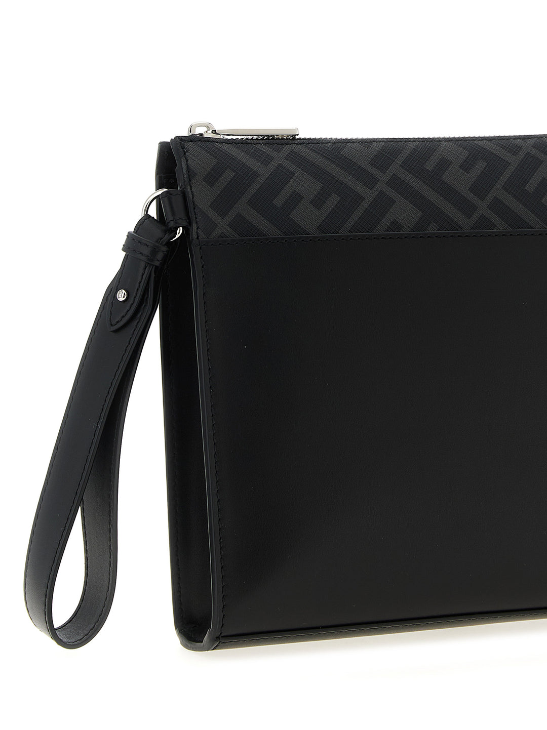 Fendi Squared Ff Clutch - Nero | f02e2155688b7032002c592d25eaca193253d441