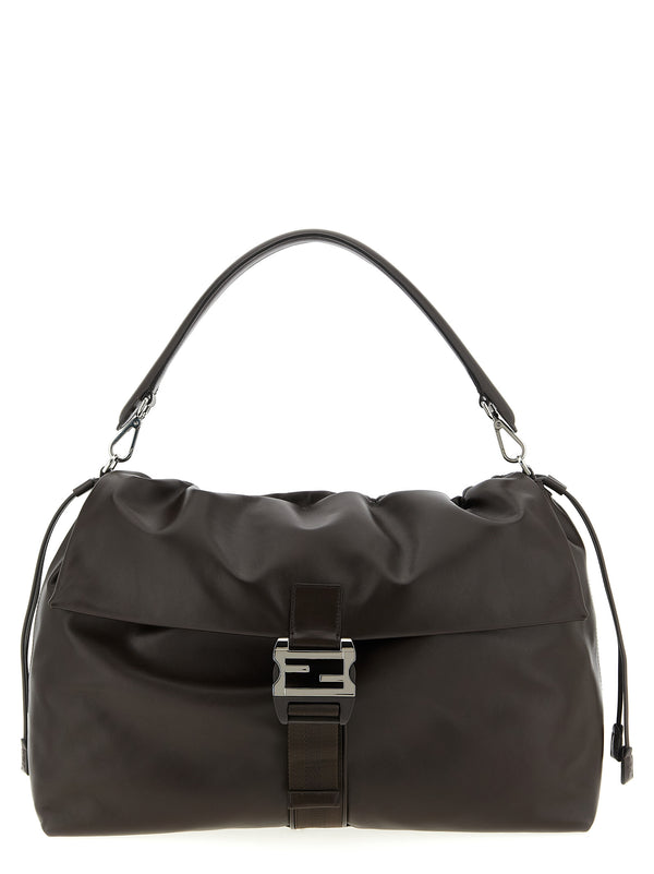 Fendi Flux Maxi Messenger Handbags Brown