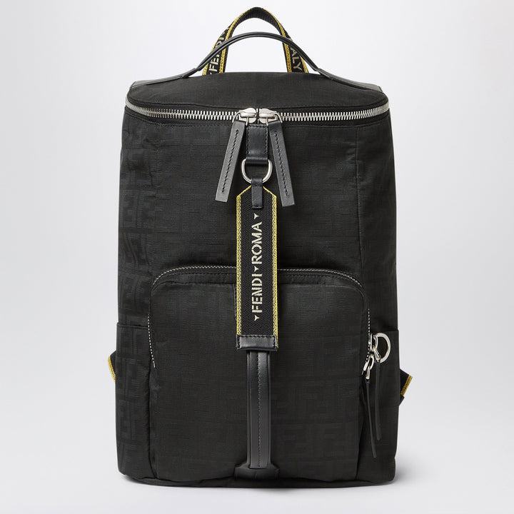 Fendi Black Tourist Rucksack In Superlight Ff Zucca Fabric