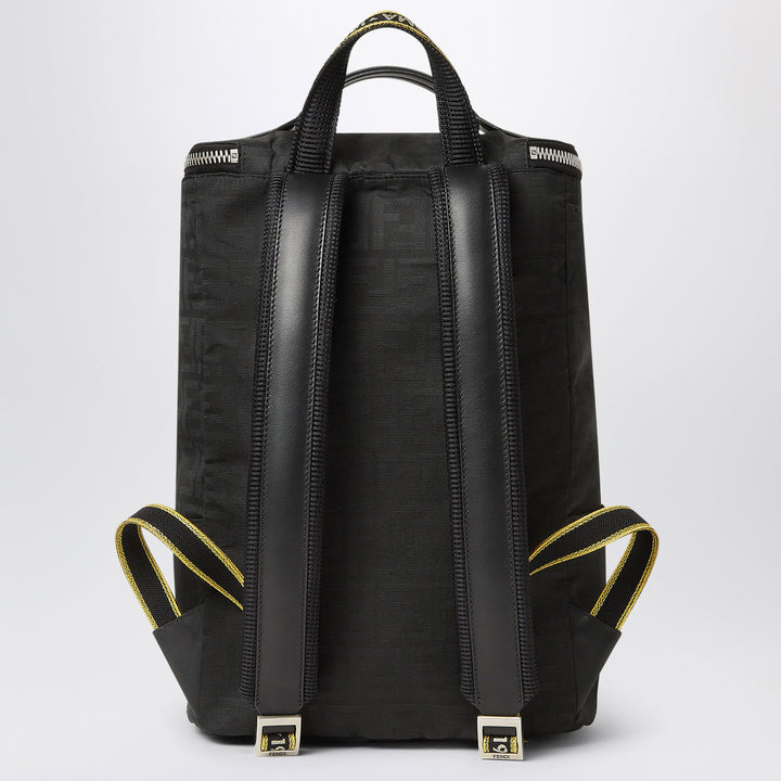 Fendi Black Tourist Rucksack In Superlight Ff Zucca Fabric