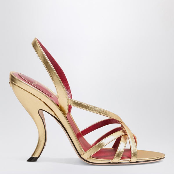 Fetishique Sandals Gold Leather