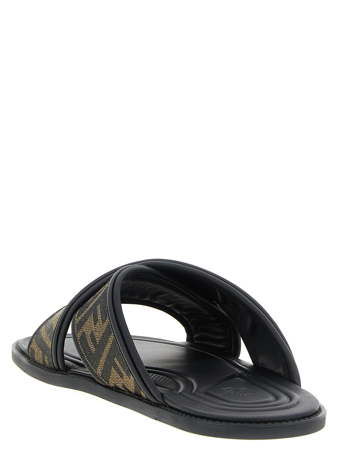 Fendi Logo Slides Sandali - Nero | 65e086a6f4d0e129ed93a0ccedd46e6a4ef80f6e