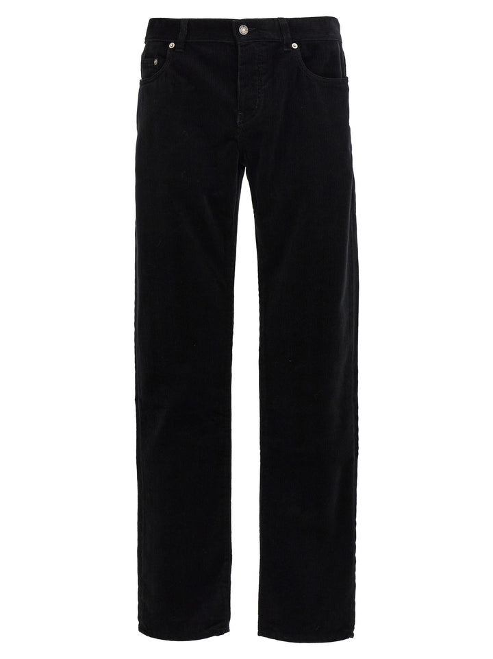 Saint Laurent Corduroy Trousers Pantaloni - Nero | bfc0ab7a17bcabb134626a371590c28dce48749e