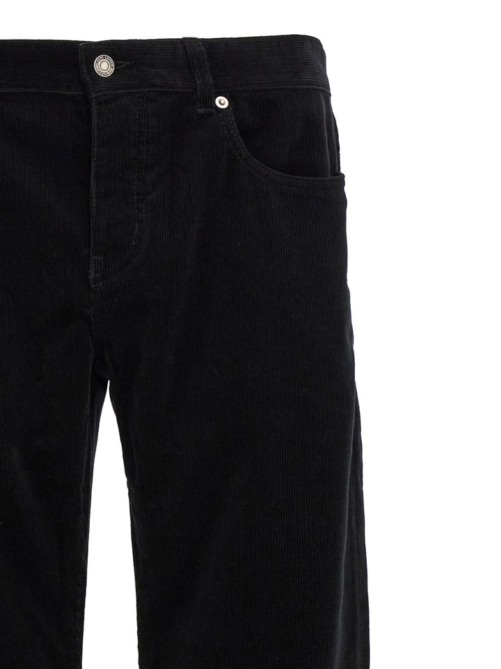 Saint Laurent Corduroy Trousers Pantaloni - Nero | 64acc2ddba56e6df75d2774bedf87a8e2ae9b987