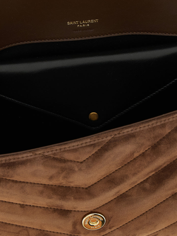 Saint Laurent Lou Lou M Borse a Spalla e Tracolla - Marrone | 86a12e4cff854b062ced04bded125507ab4ee560