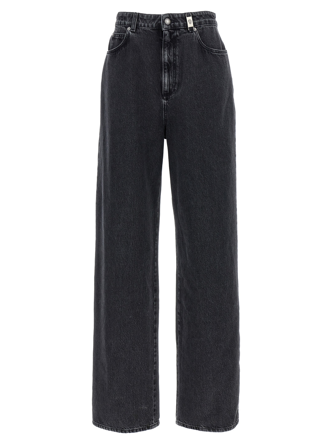 Mcqueen Wide Leg Jeans - Nero | 5606981b07fc384fd6f17817395215c2464772fb