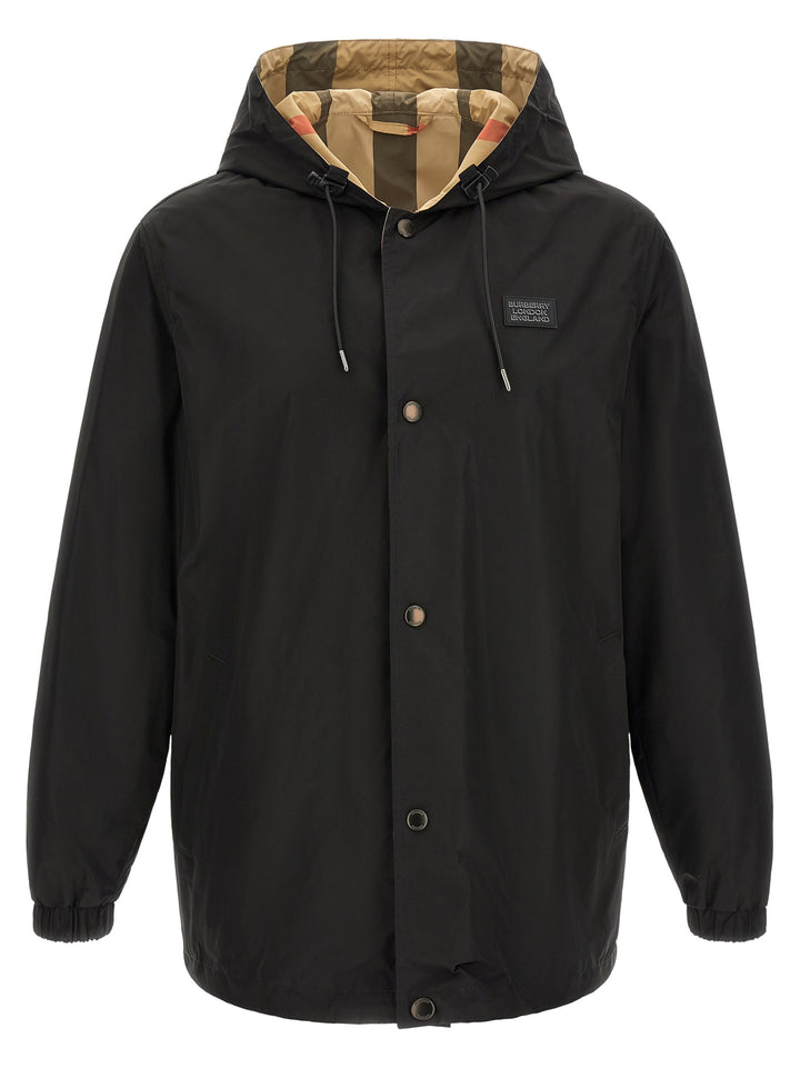 Burberry Elmhurst Trench e Impermeabili - Nero | 12a98f08cce6ee6f99387b1ea699a797db651aed