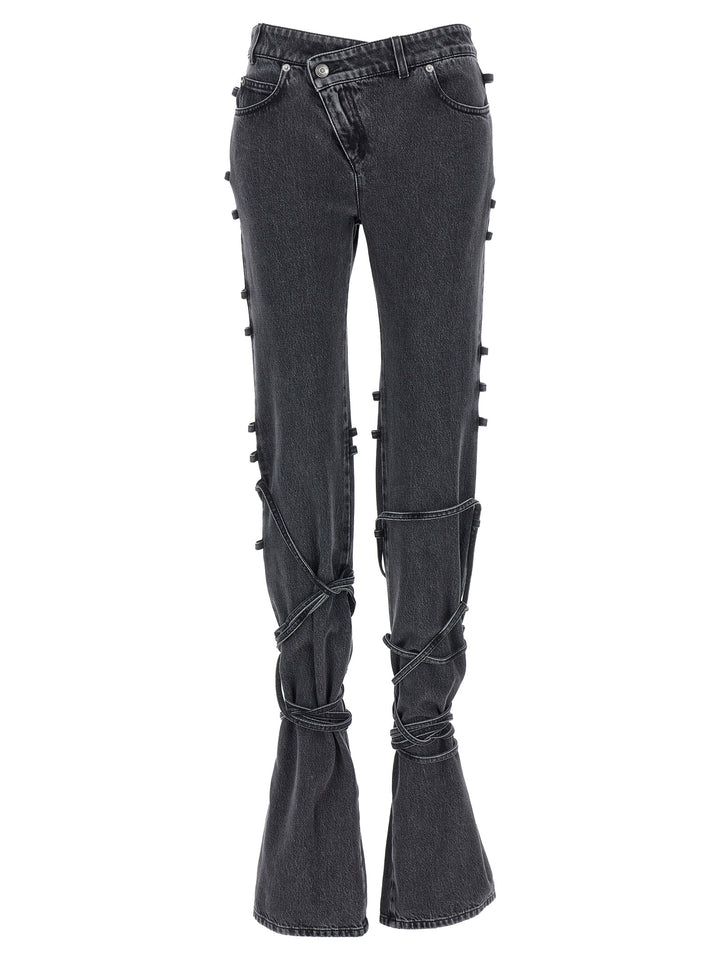 Mcqueen Asymmetric Closure Jeans - Nero | d692d2fe8b0b6186d8db12881c58849e6fce15ba