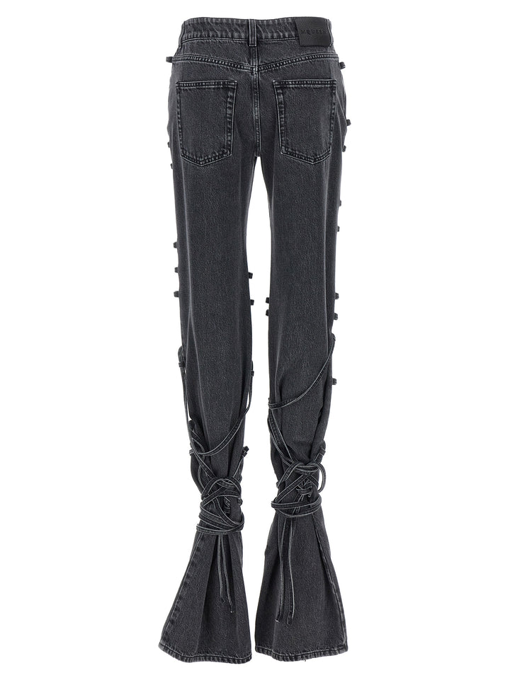 Mcqueen Asymmetric Closure Jeans - Nero | ded7dbe6f2518a6192ce0eb749333d7d66dbd2b2