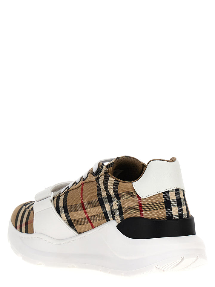 Burberry Check Sneakers - Beige | 43bdcb529b718e636f8b73ffa54fc22e5782f78d