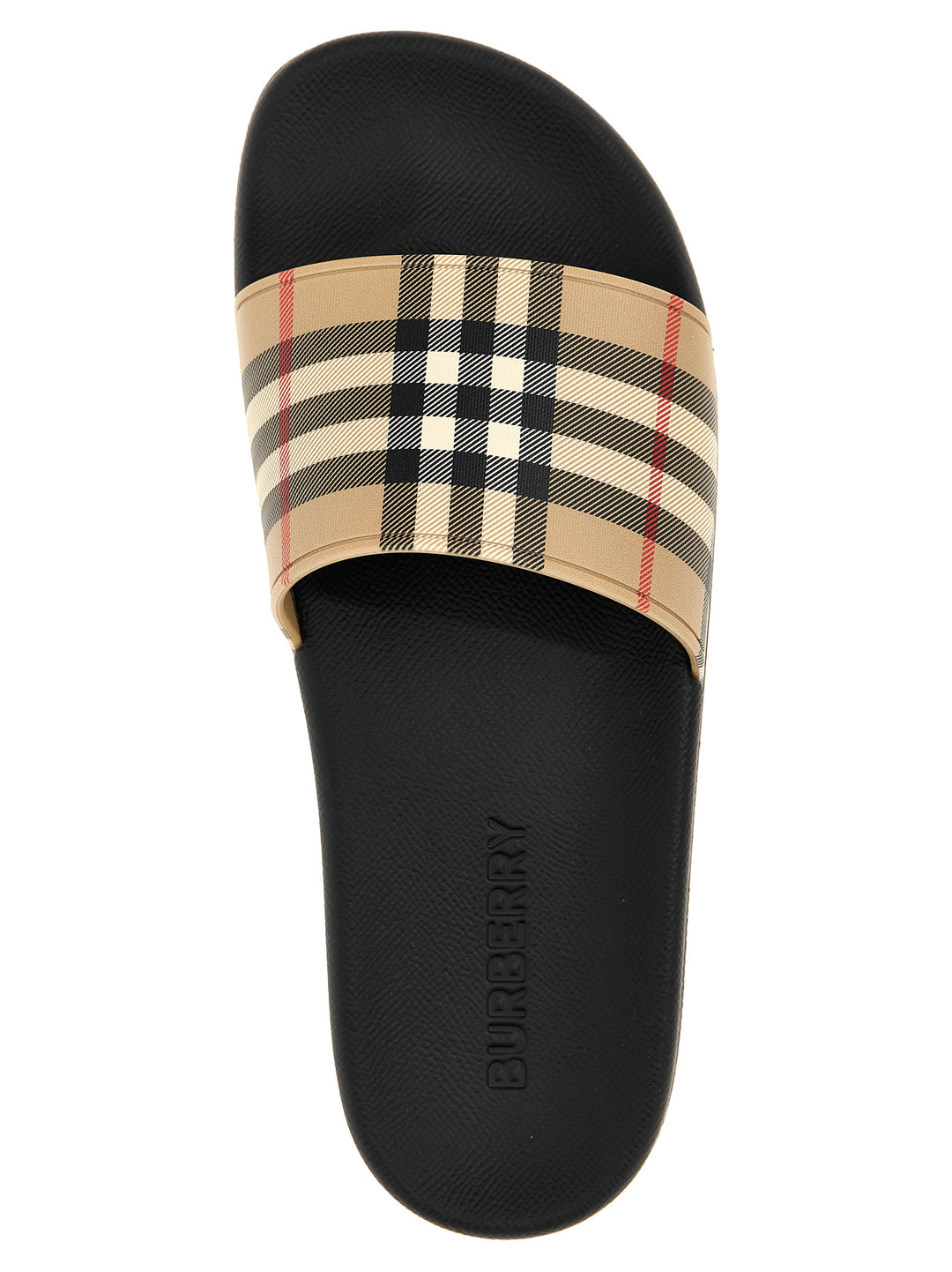 Burberry Slide Check Sandali - Beige | 6724e8664f5565f1c663169824c64cbafffae2c7