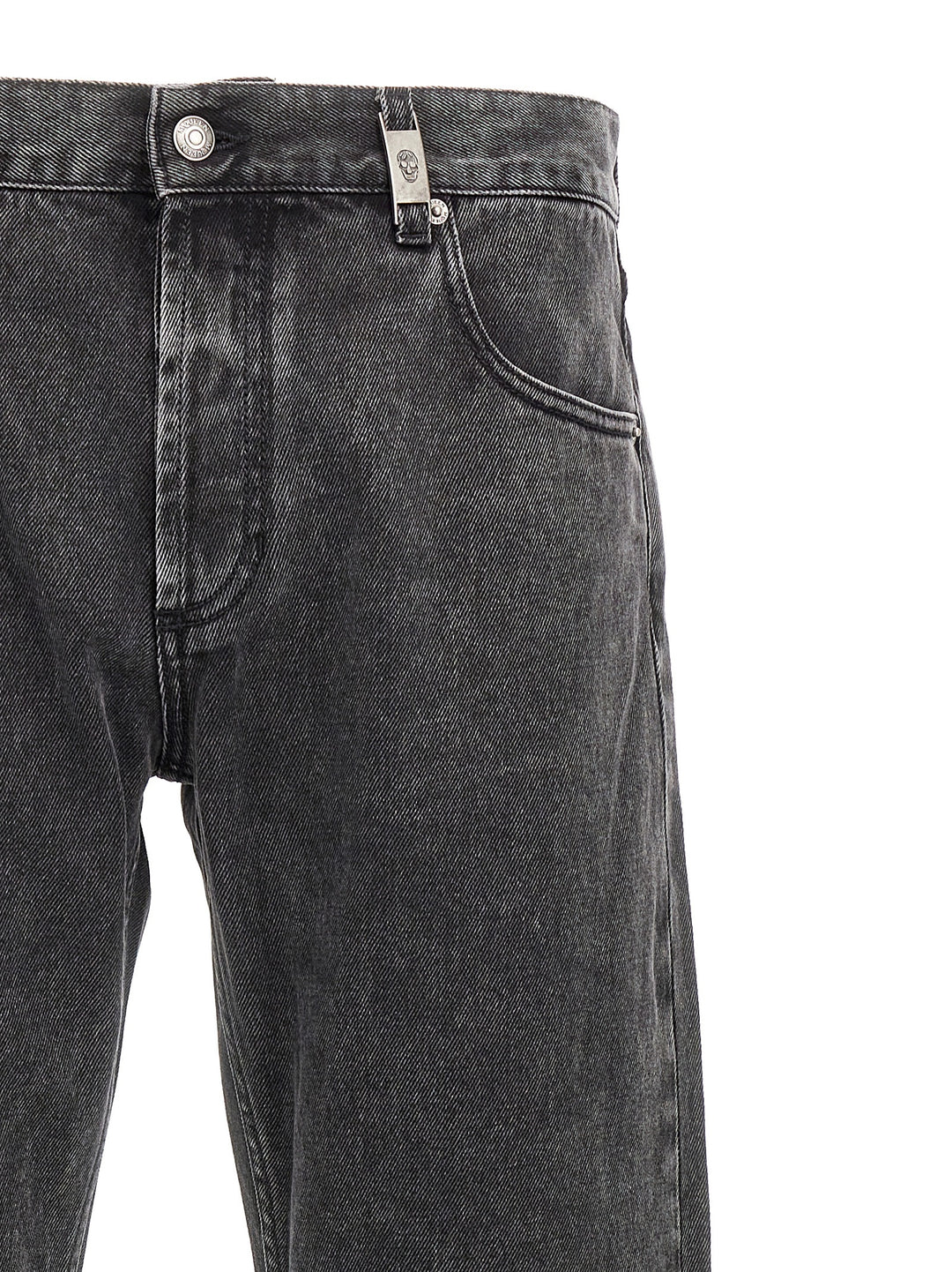 Mcqueen Metal Plate Jeans - Nero | 5b0146619432436387fa880a7f8f95c2c956231c