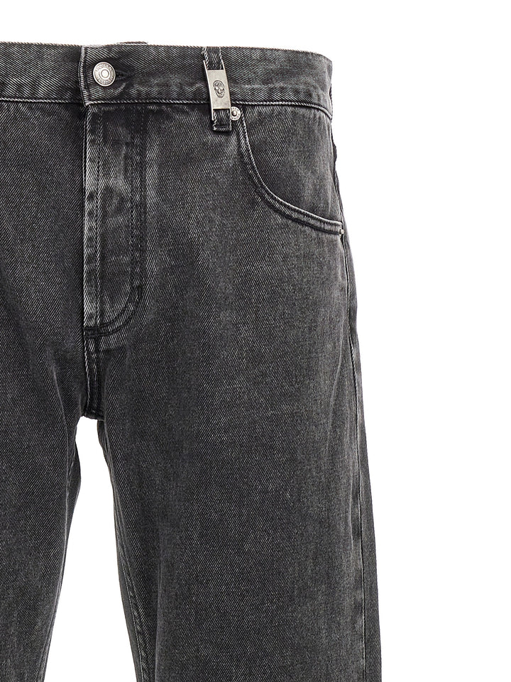 Mcqueen Metal Plate Jeans - Nero | 5b0146619432436387fa880a7f8f95c2c956231c