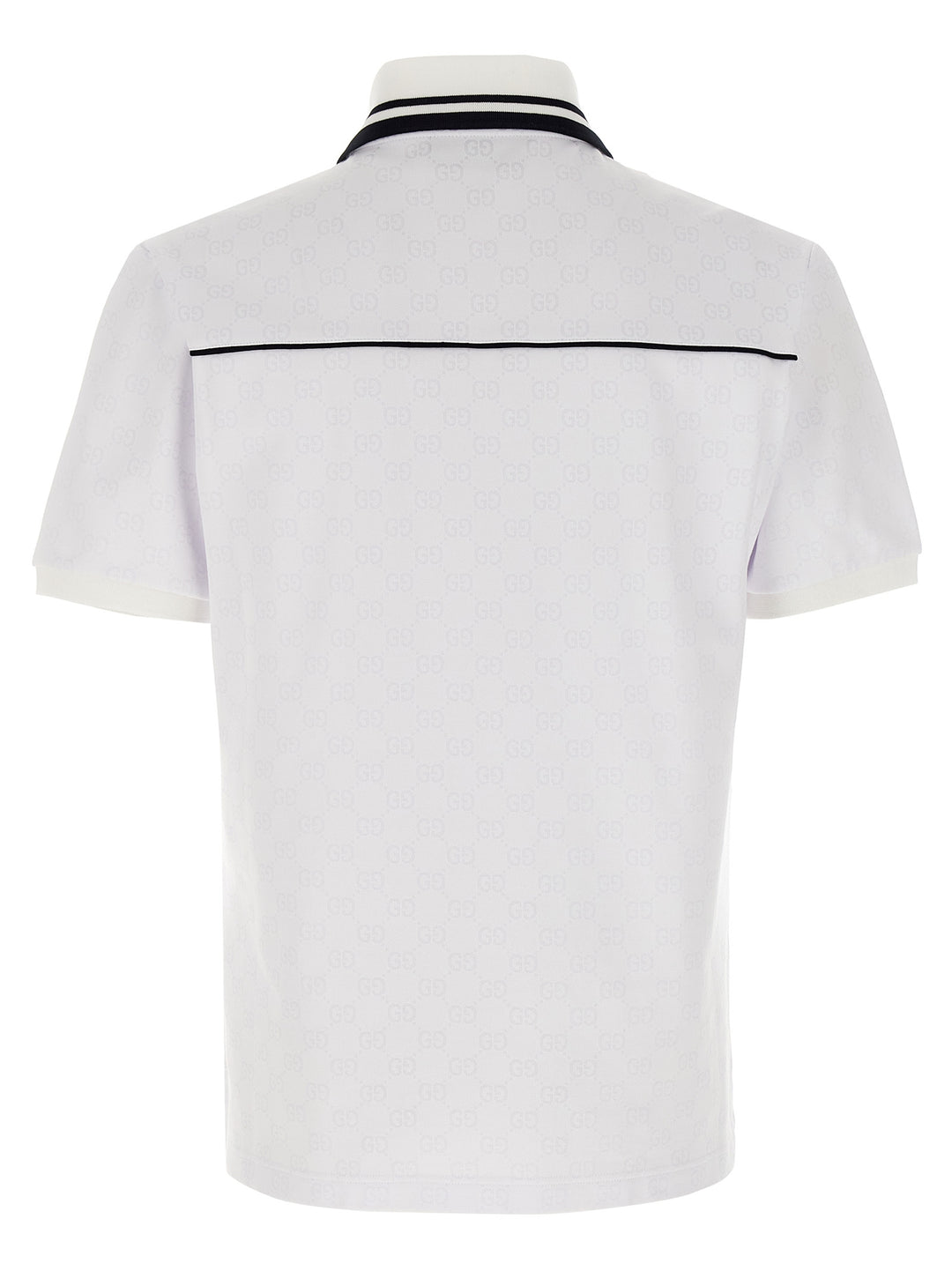Gucci Gg Jacquard  Shirt Polo - Bianco | f05399678a10180f0e7d67c9de703004d320da1f