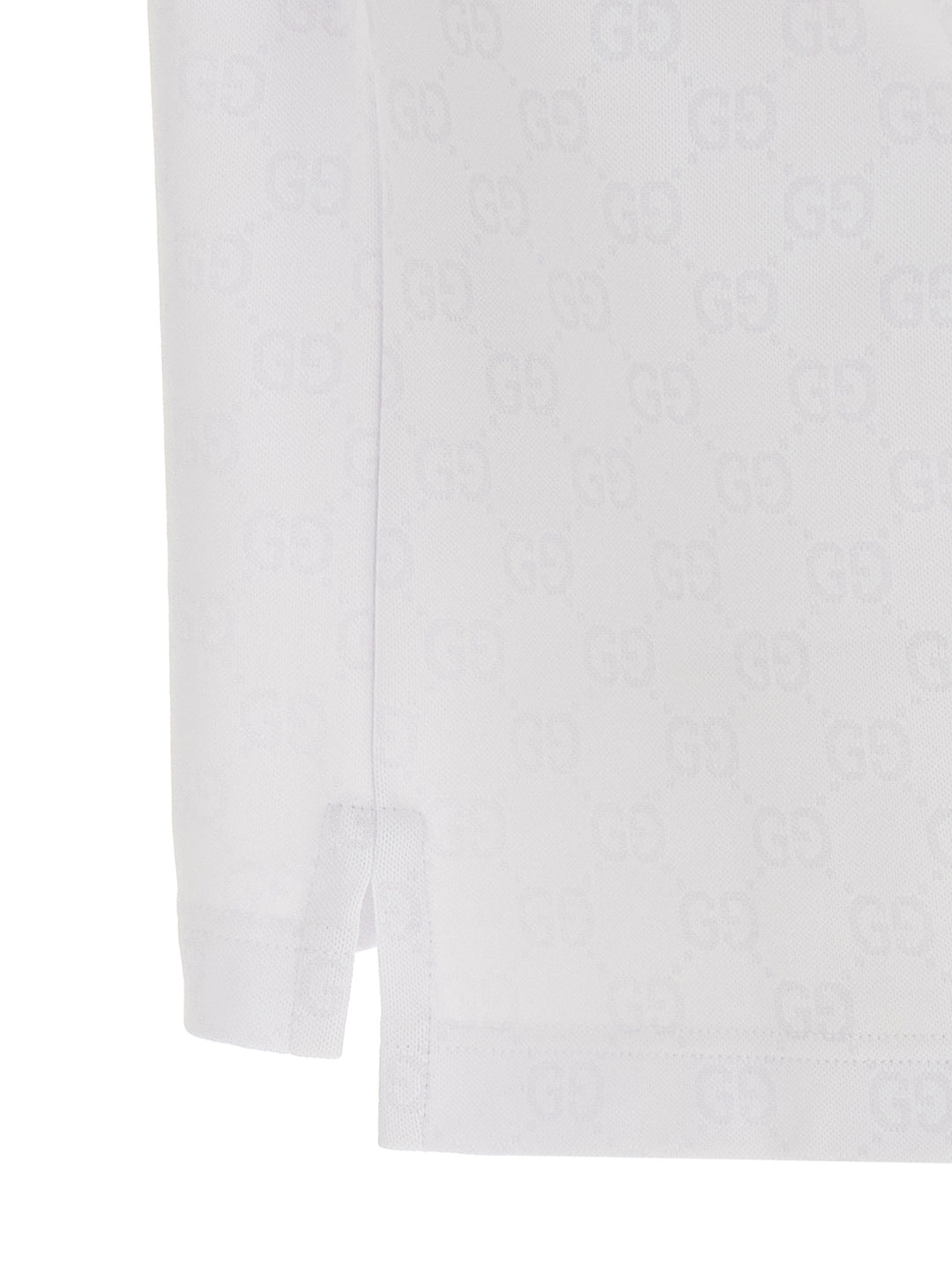 Gucci Gg Jacquard  Shirt Polo - Bianco | b742d5e6c317a1e539d712aa50b4b1a3ee229c1d