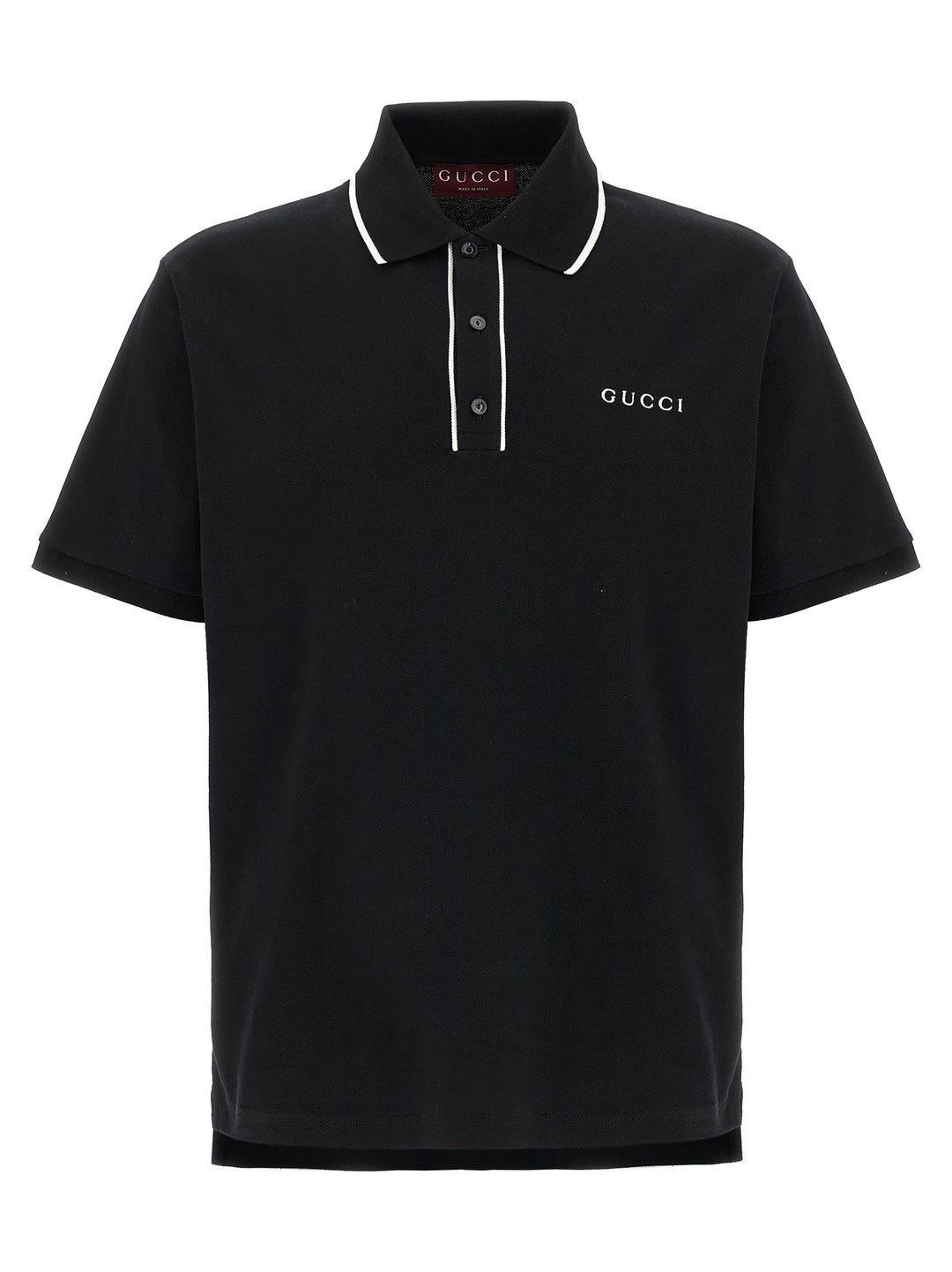 Gucci Logo Embroidery  Shirt Polo - Bianco/Nero | b645d3643bcb076b3ee2c9abf822834661926392