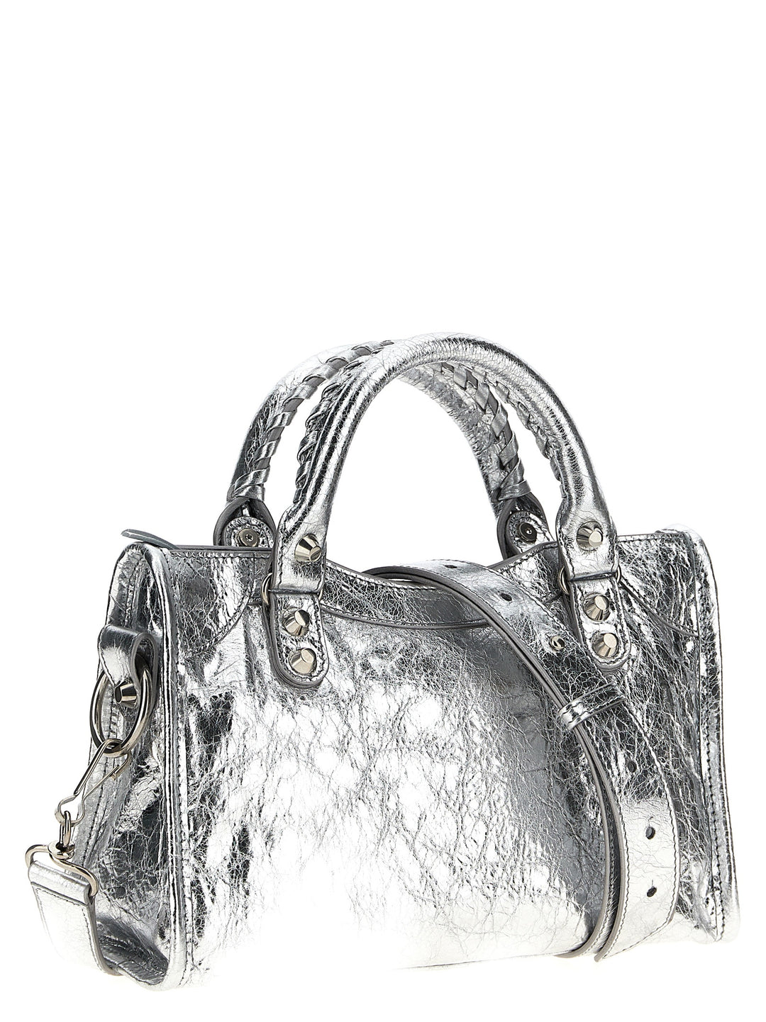 Balenciaga Le City Mini Borse a Mano - Silver | f0745137bf766d9097717fc11b9cd5a78b0bf105