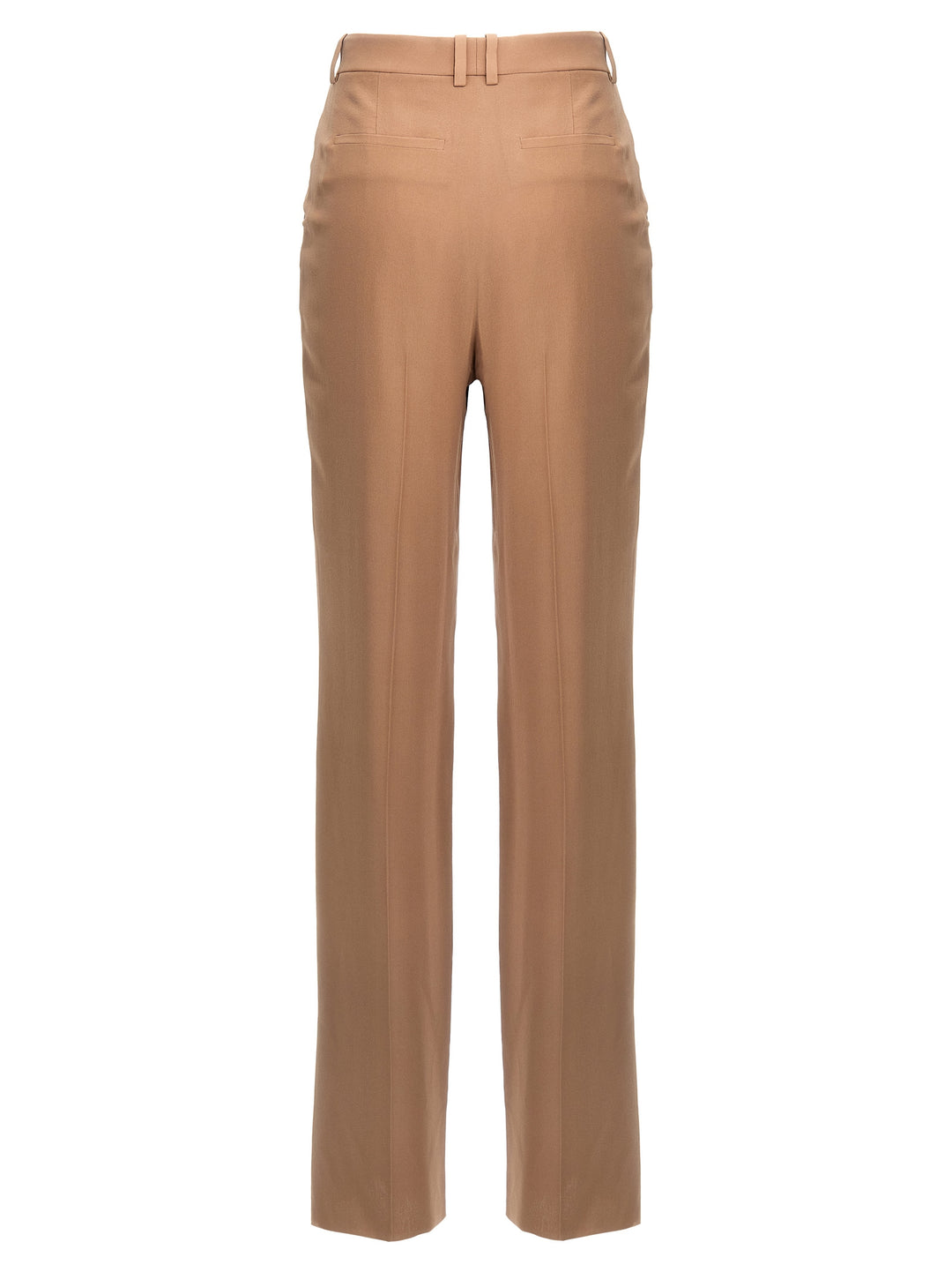 Saint Laurent Crepe Silk Pantaloni - Beige | 2ef225c72619cc820f1672a237e4f9d3da309890