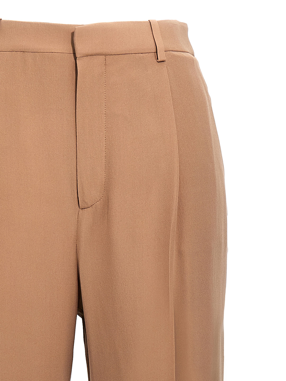 Saint Laurent Crepe Silk Pantaloni - Beige | 16bc5c6c3af94eb96fed9755ed3d9e23e3580198