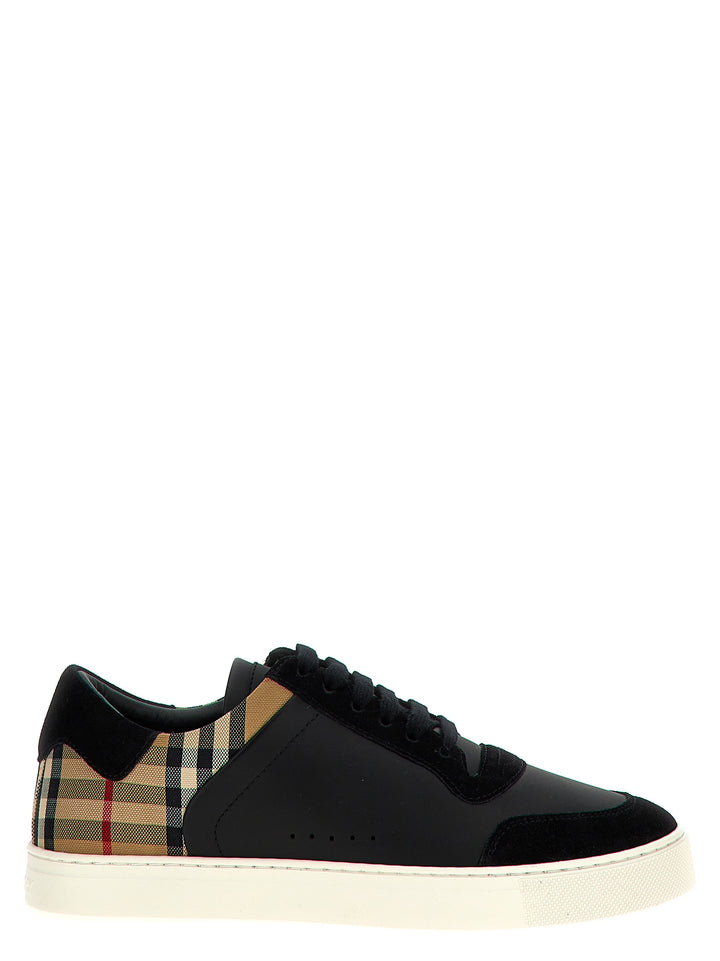 Burberry Check Insert Sneakers - Nero | 0057885ae5a22fe23d0fb170fcfa23340232dee2