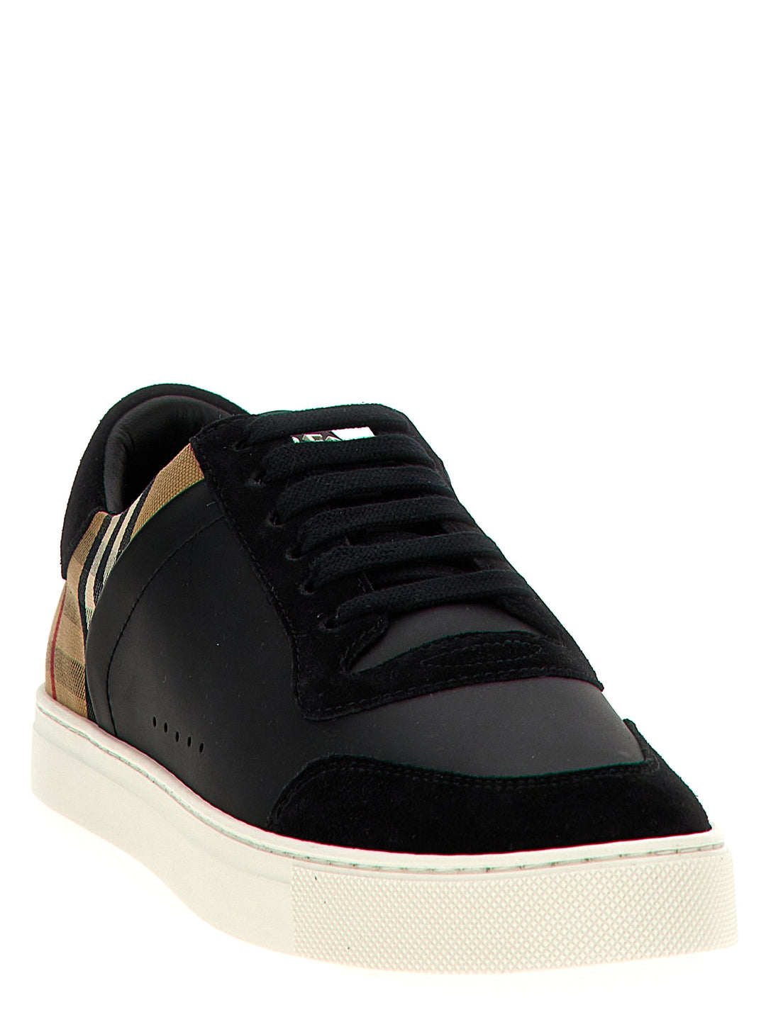 Burberry Check Insert Sneakers - Nero | de480cc322acc2e768c0c7a9f361b0f29cc42f6c