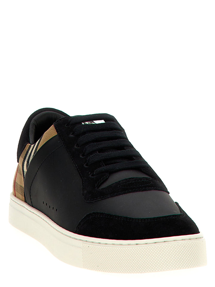 Burberry Check Insert Sneakers - Nero | de480cc322acc2e768c0c7a9f361b0f29cc42f6c