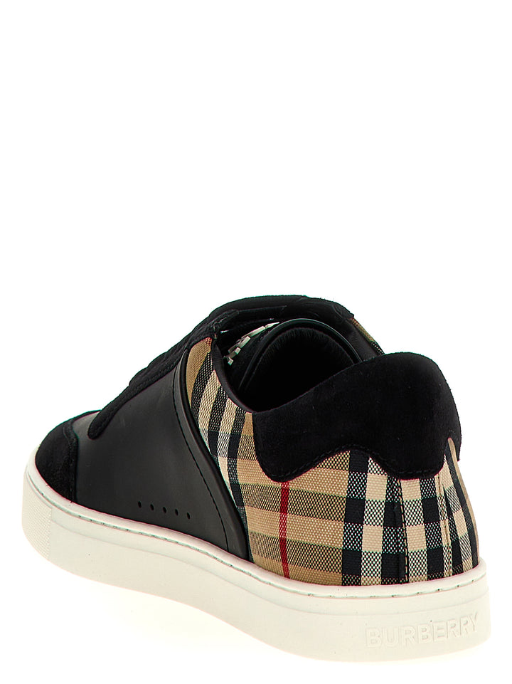 Burberry Check Insert Sneakers - Nero | 1e4f7a5ba4b515db87e6fc1cb63e9eb39e36904e
