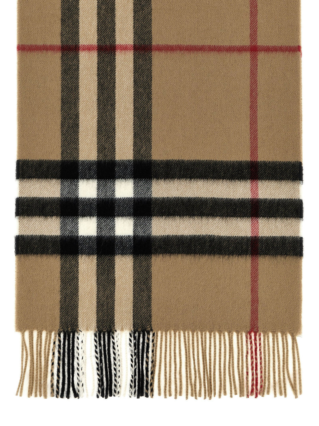 Burberry Check Cashmere Scarf Sciarpe - Beige | 9c1a3db008f963d0ba8a81e9f982c1d324fd9fc5