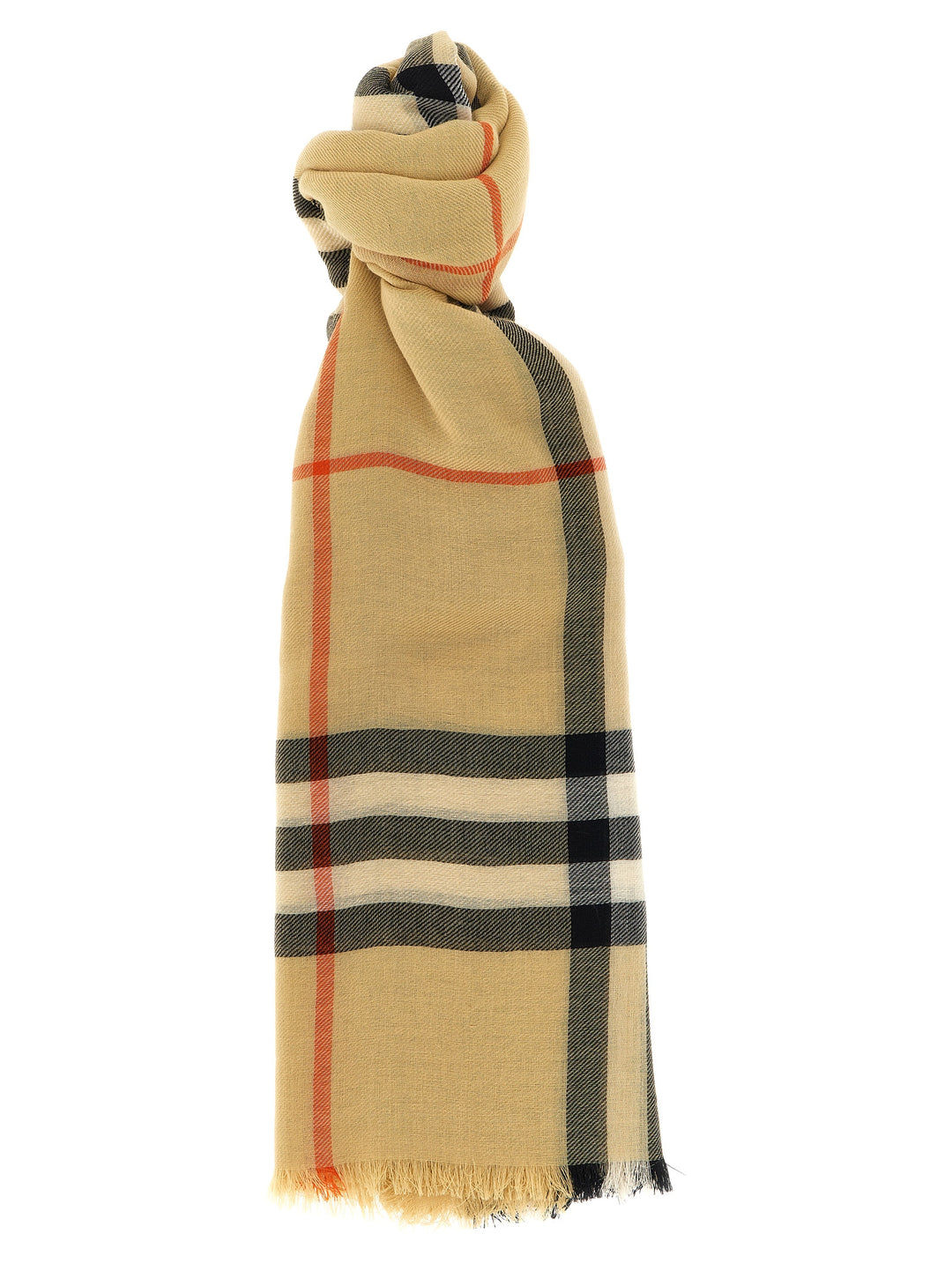 Burberry Check Wool Scarf Sciarpe - Beige | 5b945c77b6c6794d4e4ac7714c9ddabdbdf45af1