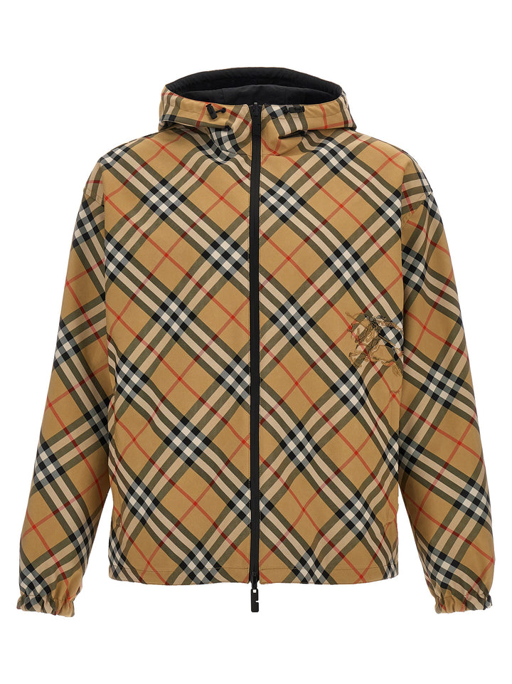 Check Print Reversible Jacket Giacche Beige