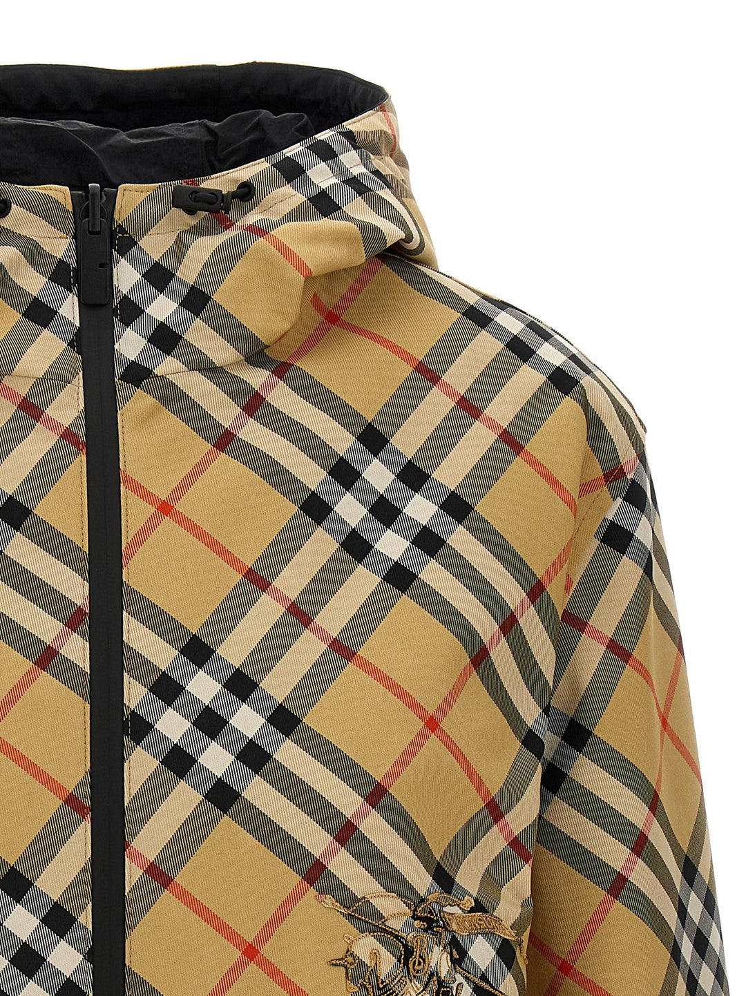 Cropped Check Reversible Jacket Giacche Beige