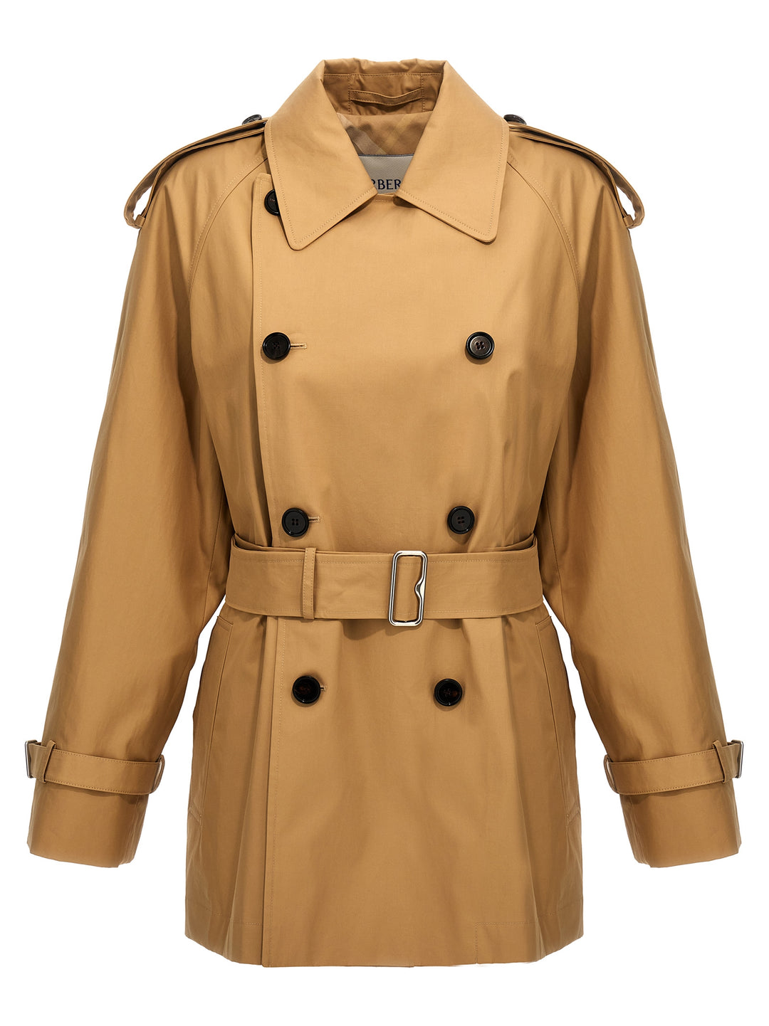 Double-Breasted Short Trench Coat Trench E Impermeabili Beige