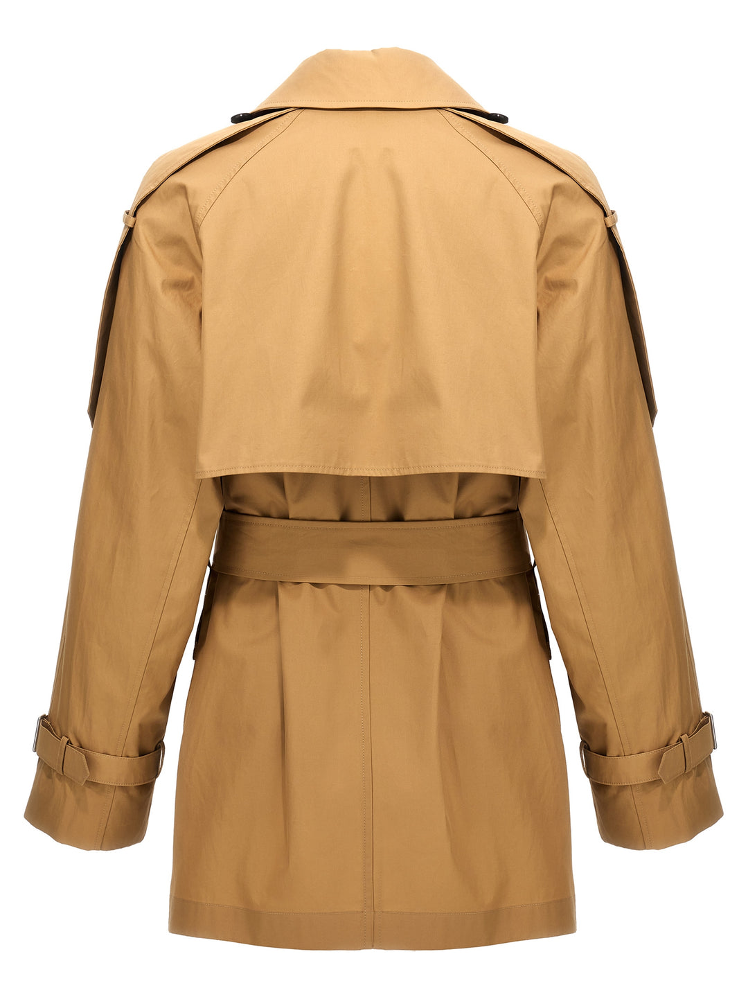Burberry Double-Breasted Short Trench Coat Trench e Impermeabili - Beige | aa600731fef809ddbbf780fe20cbc6f02788af5c