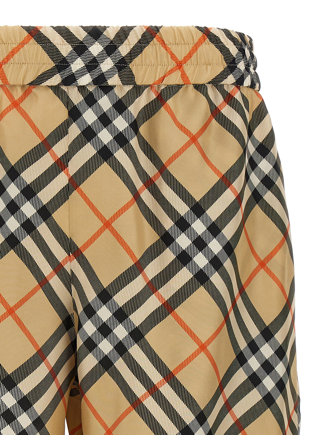 Burberry Check Silk Bermuda Shorts Bermuda e Short - Beige | 8b2b70c7993e274ff2afcfeeb85669eb8af11999