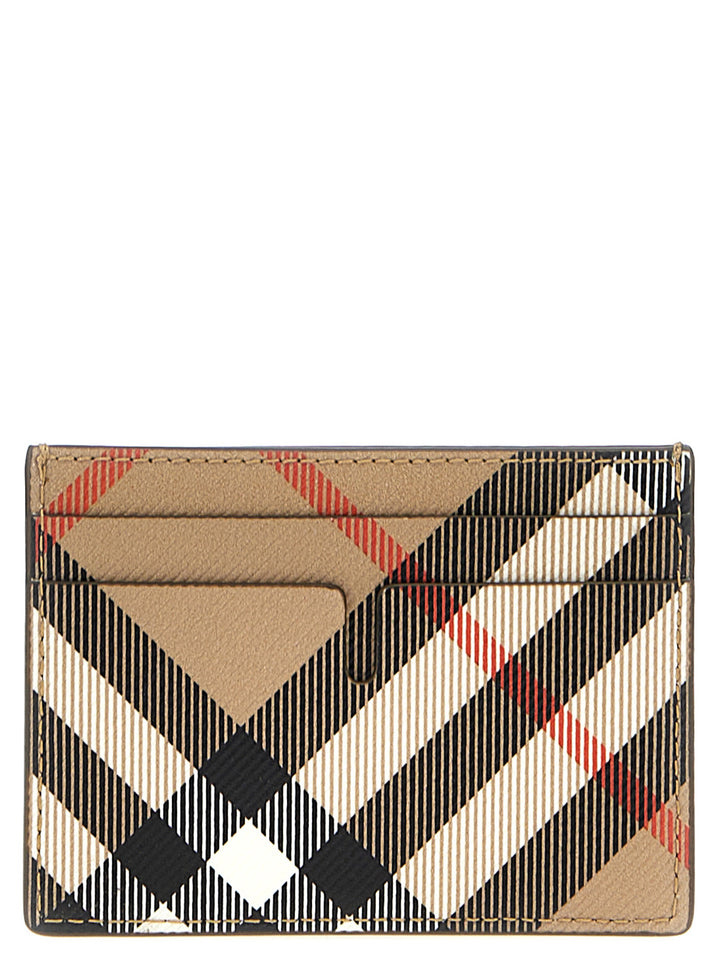 Burberry Check Card Holder Portafogli - Beige | bef53dd1340df7a39817ef8855171c289f08505e
