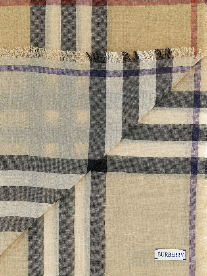 Burberry Check Reversible Scarf Sciarpe - Beige | 2b711c1812face9a2ac73486b5878634783ddbdd