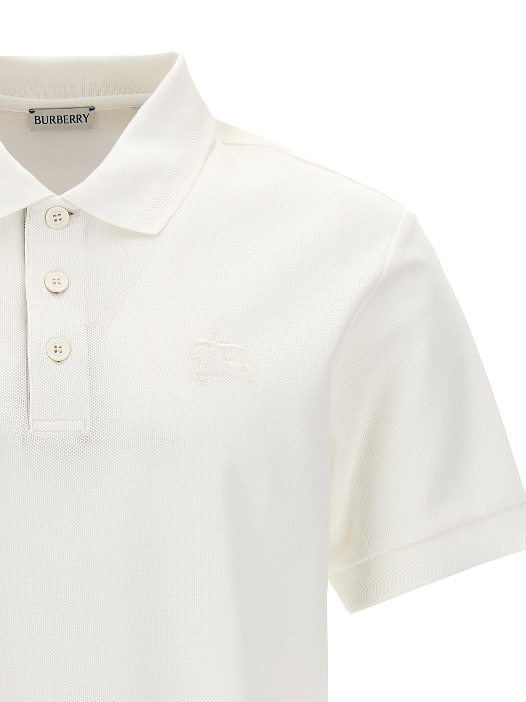 Burberry Logo Embroidery  Shirt Polo - Bianco | c86c522c2bf457792974c3db600ae9796d2a60fe