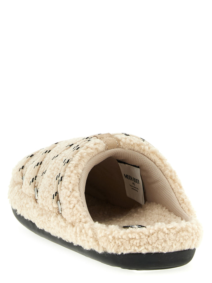 Moon Boot Teddy Slipper Flat shoes - Beige | fe266cfbc4668858cf1e44bb1c25241d5b9c01b0