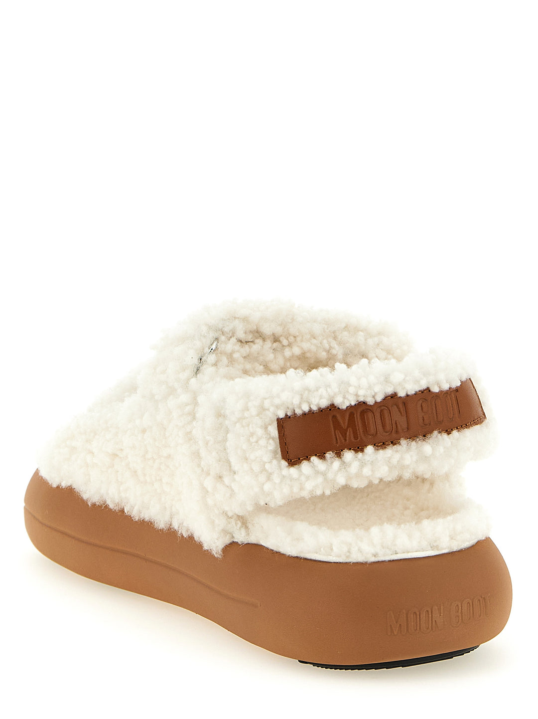 Moon Boot Shearling Sandali - Bianco | f004384afe6065c7a9d9562a9fcc95a572e2b178