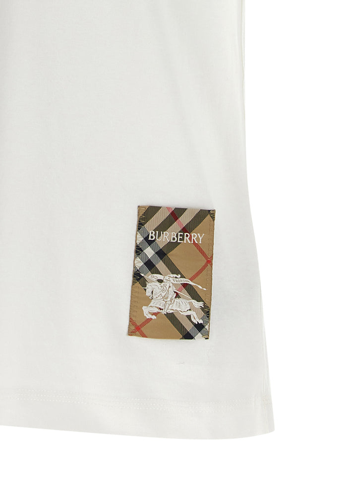 Burberry Burberry Check Patch T shirt - Bianco | f98d6cdff130d2406c574e0439afcd2d179e51d4
