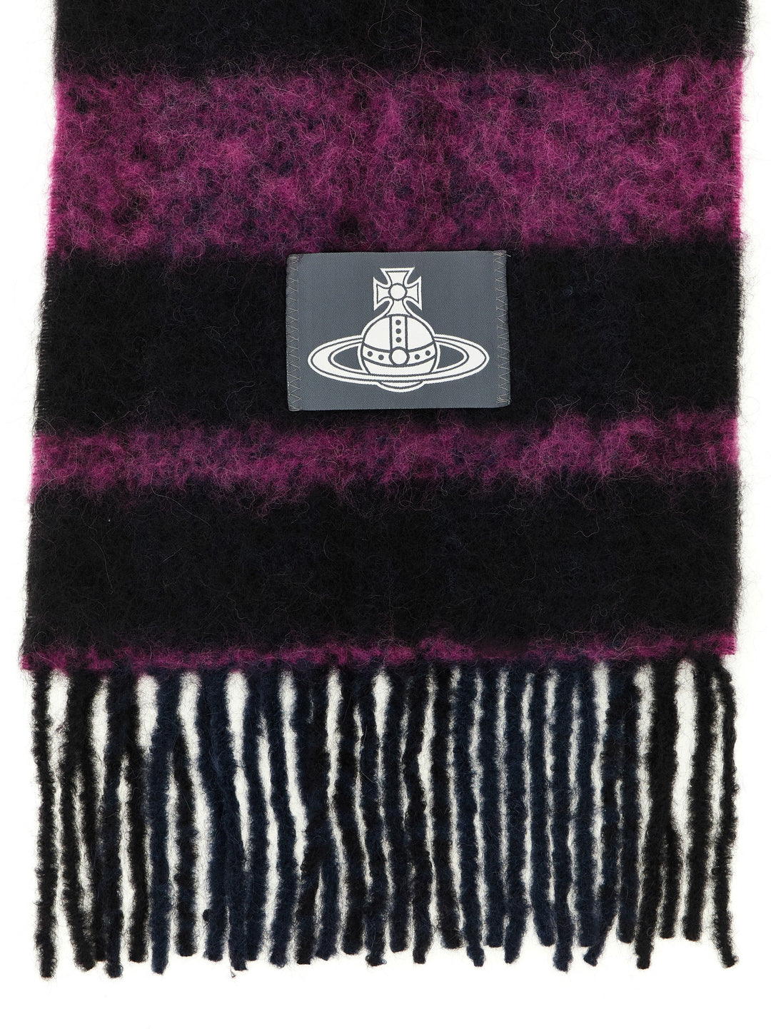 Vivienne Westwood Chunky Stripes Sciarpe - Viola | b80c9df58d343cebdfc103cf3edf8e308aa6ecd3