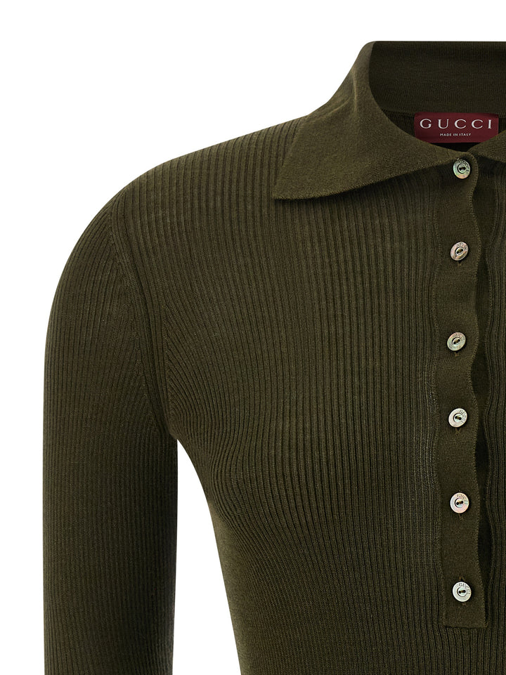 Gucci Nastro Web Polo - Verde | 2b115ae561d72827ebc6a8823a90ca08b5b144f8