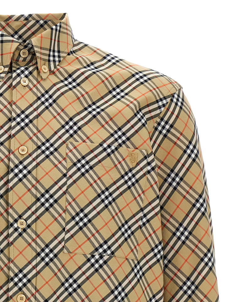 Burberry Check Shirt Camicie - Beige | 41e7e8fc9763cad578d6f76689234a978ffd0d73