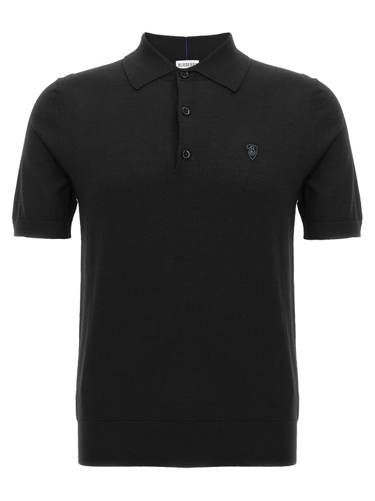 Wool Shirt Polo Nero