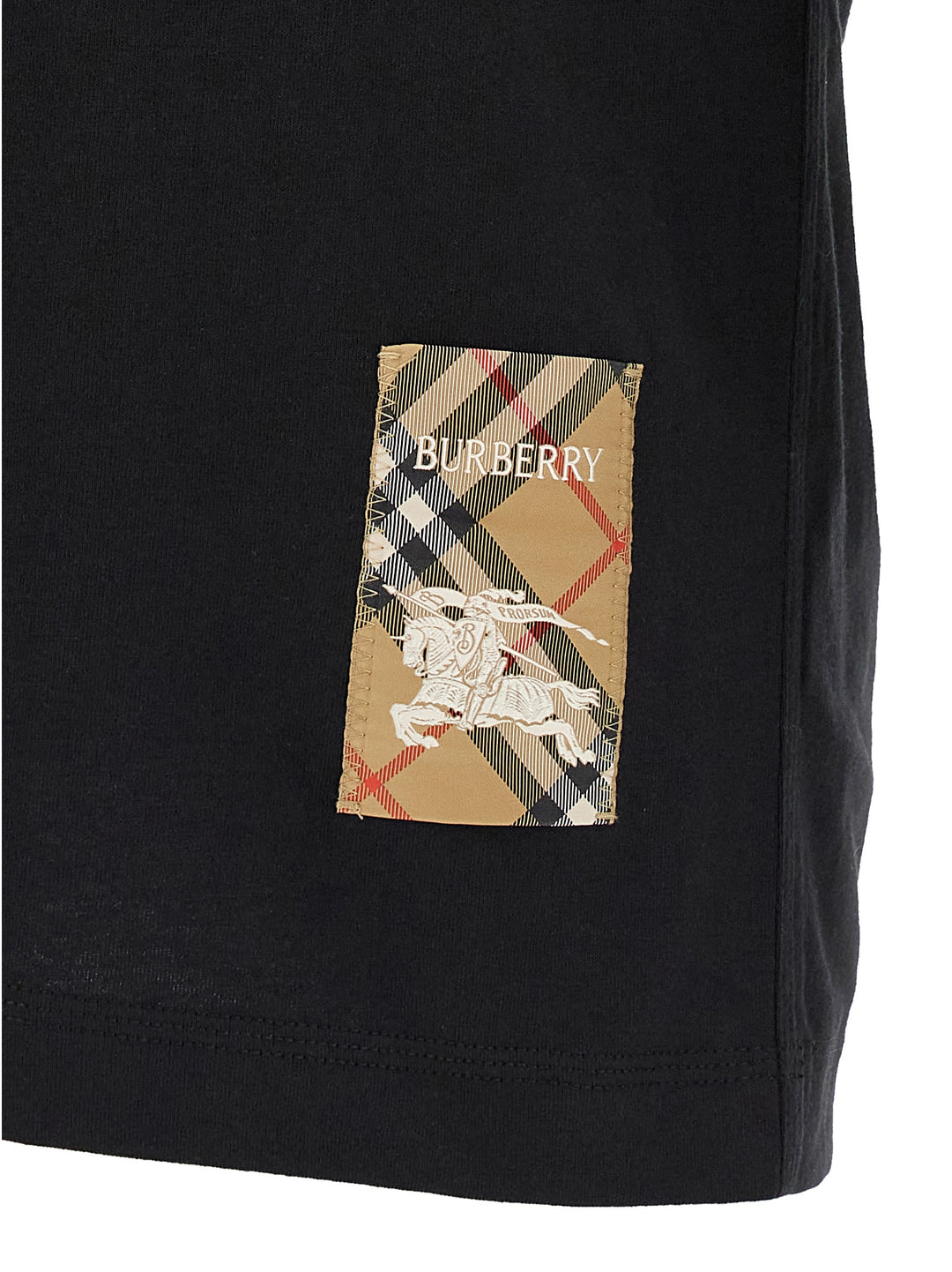 Burberry Patch Burberry Check T shirt - Nero | 581a668dd01f0a74781484bd7548a7108fe953f9