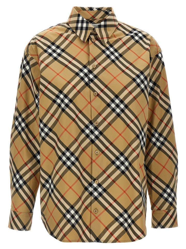 Burberry Check Shirt Camicie - Beige | ae706fa8f44bdc3f8056469c98ebe3769db43362