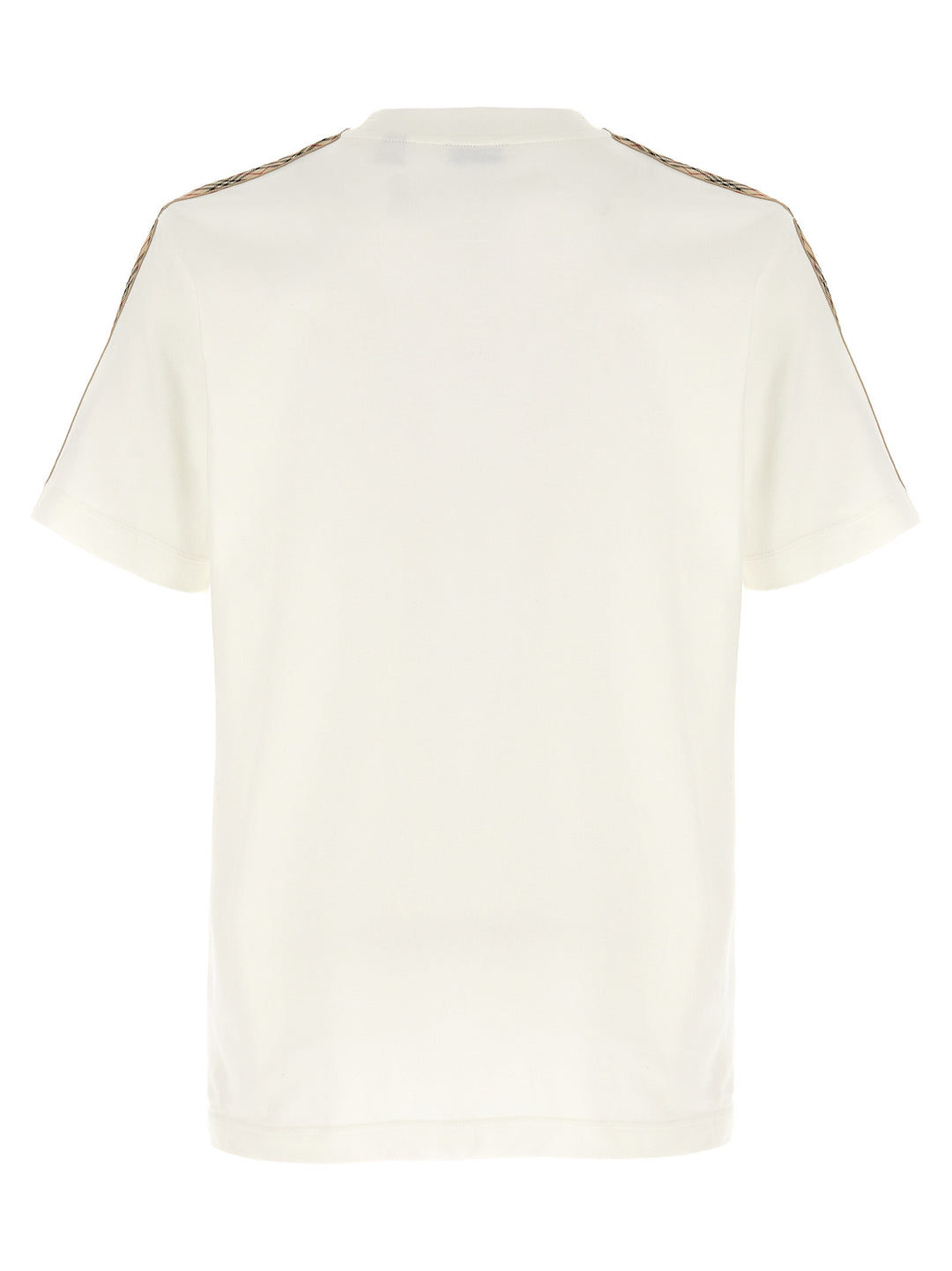 Burberry Check Tape T shirt - Bianco | 310f0980dbad213985602a7276df71cd56b432d3