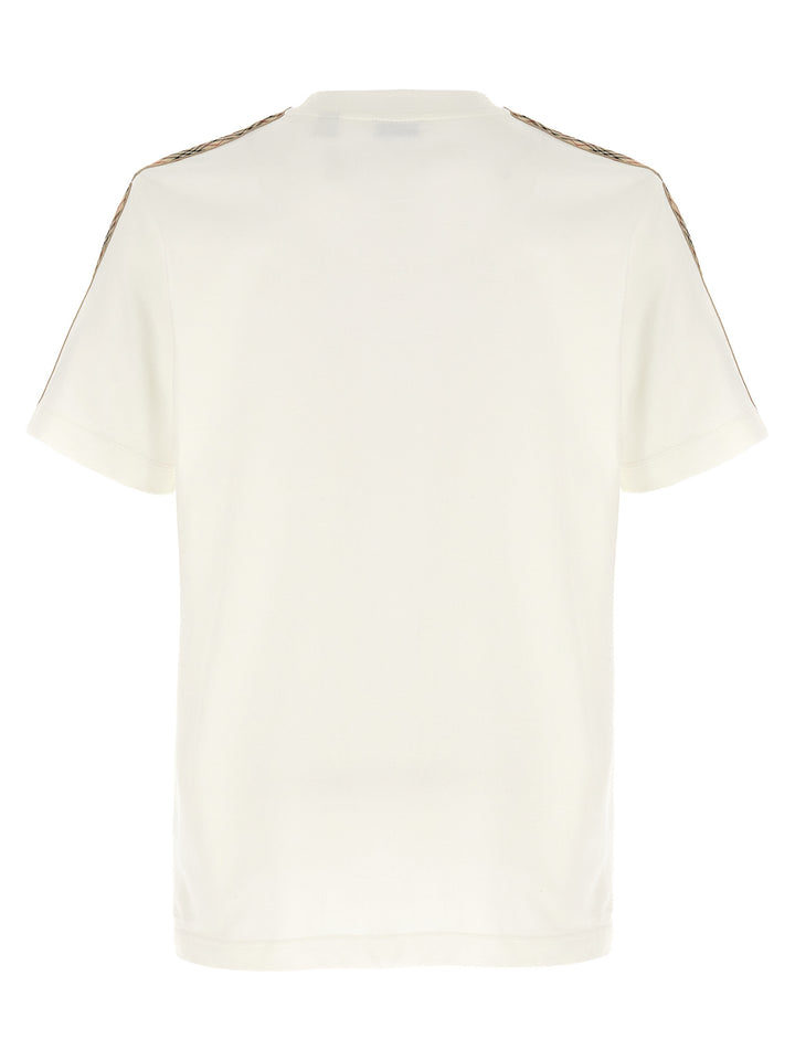 Burberry Check Tape T shirt - Bianco | 310f0980dbad213985602a7276df71cd56b432d3