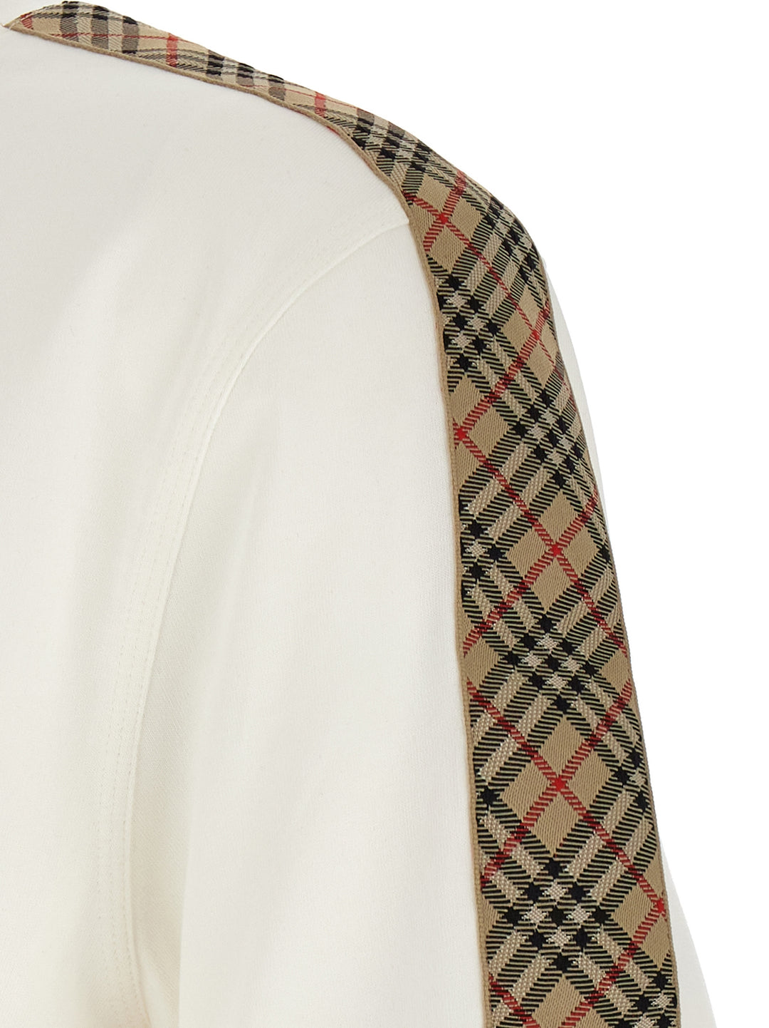 Burberry Check Tape T shirt - Bianco | 01ed4431c842bcee233f328f4e043e5354f595b6