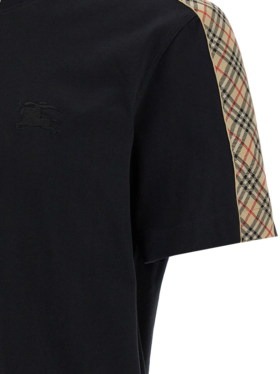 Burberry Check Tape T shirt - Nero | 0da3dc140067c7e924fc2dc12a2d4dcfc5949fc6